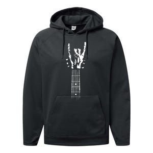 Rock Skeleton Guitar Performance Fleece Hoodie