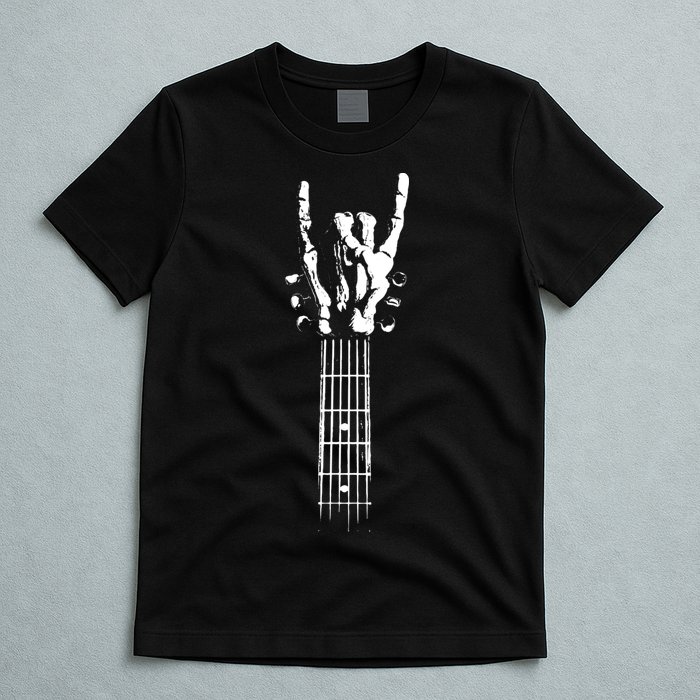 Rock Skeleton Guitar T-Shirt