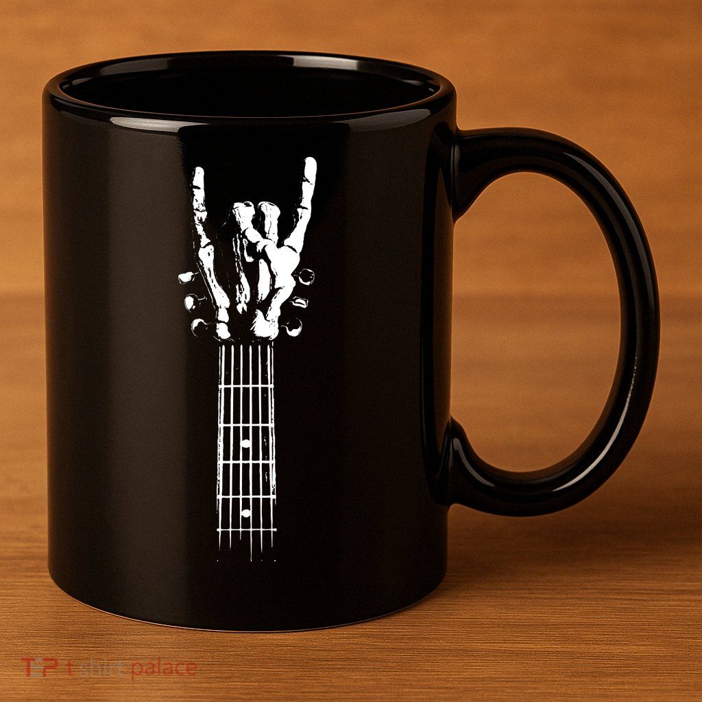 Rock Skeleton Guitar 11oz C Handle Ceramic Mug