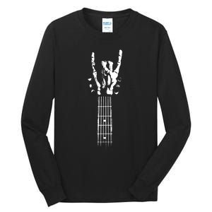 Rock Skeleton Guitar Tall Long Sleeve T-Shirt