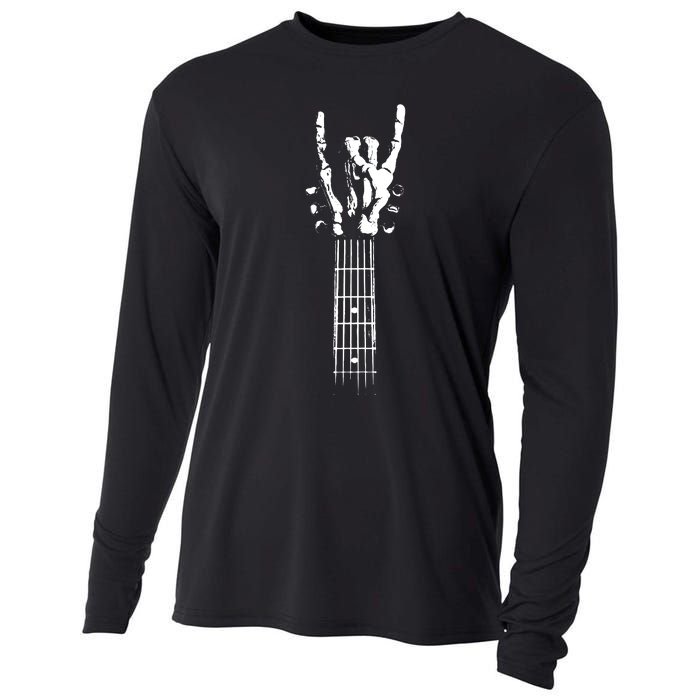 Rock Skeleton Guitar Cooling Performance Long Sleeve Crew