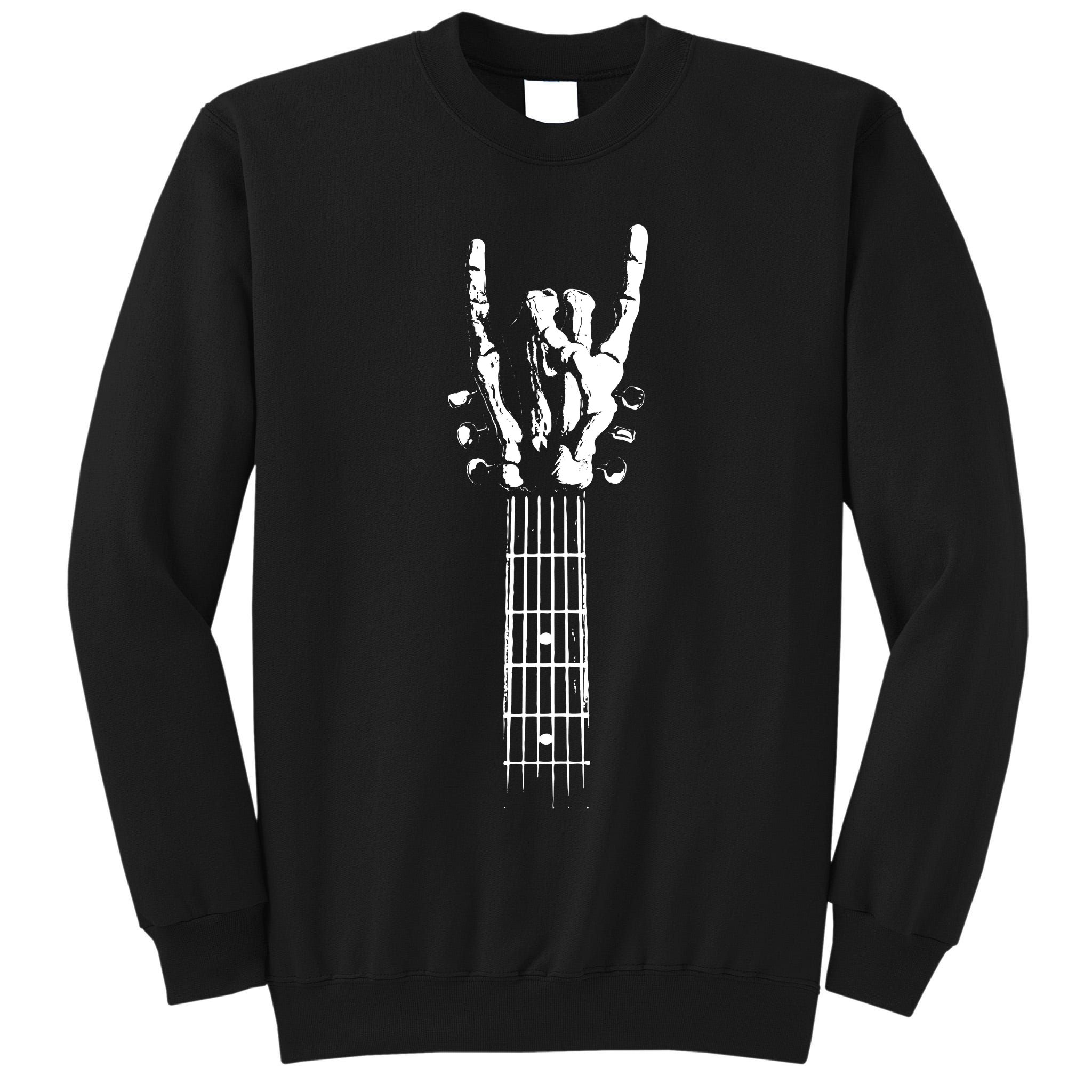 Rock Skeleton Guitar Tall Sweatshirt