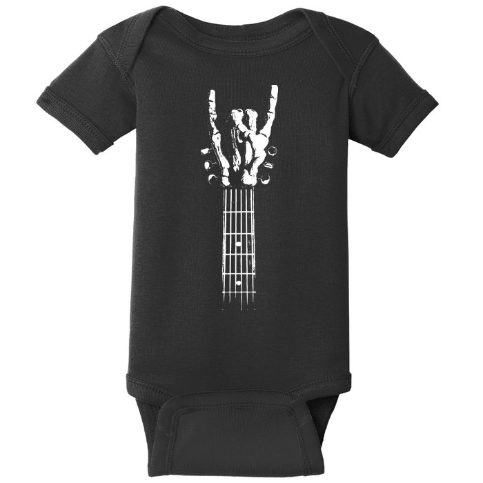 Rock Skeleton Guitar Baby Bodysuit