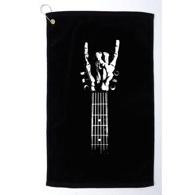 Rock Skeleton Guitar Golf Towel