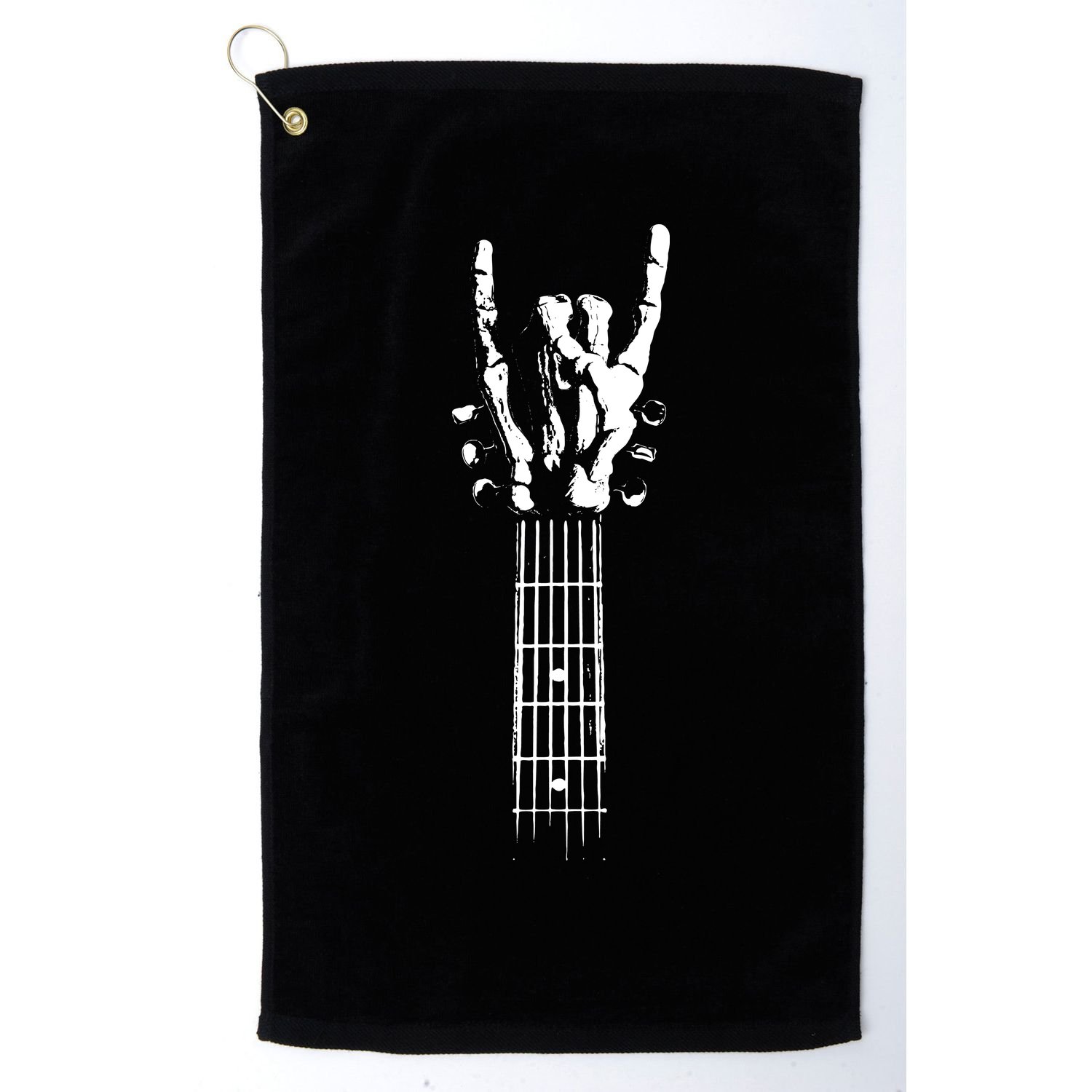 Rock Skeleton Guitar Golf Towel