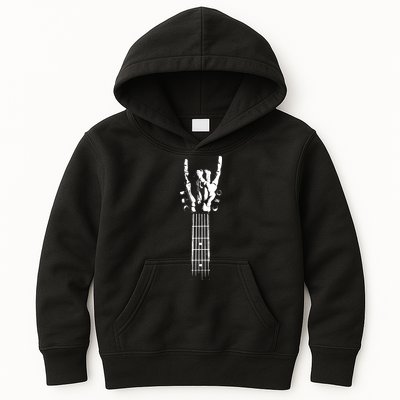 Rock Skeleton Guitar Kids Hoodie