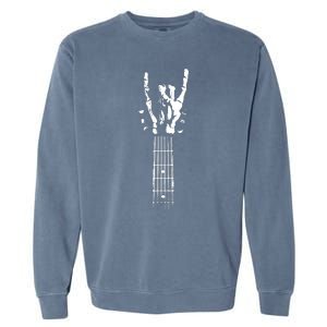 Rock Skeleton Guitar Garment-Dyed Sweatshirt