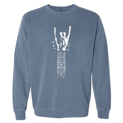 Rock Skeleton Guitar Garment-Dyed Sweatshirt