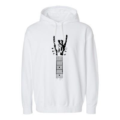 Rock Skeleton Guitar Garment-Dyed Fleece Hoodie