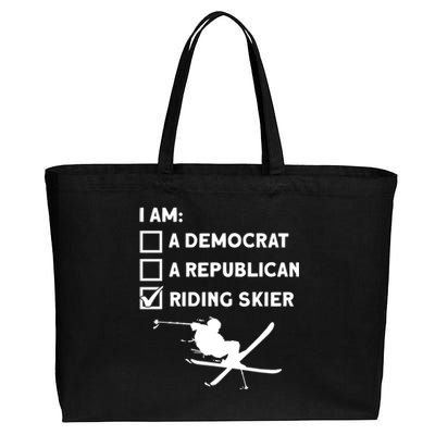 Riding Skier Gift Skiing Winter Sports Ski Mountains Skiing Cute Gift Cotton Canvas Jumbo Tote