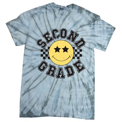 Retro Second Grade Smile Face Back To School Teacher Student Tie-Dye T-Shirt