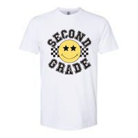 Retro Second Grade Smile Face Back To School Teacher Student Softstyle CVC T-Shirt