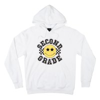 Retro Second Grade Smile Face Back To School Teacher Student Hoodie