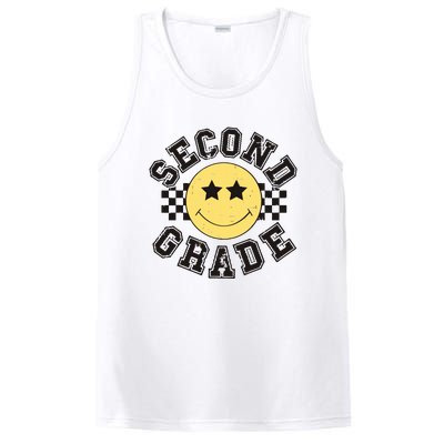 Retro Second Grade Smile Face Back To School Teacher Student PosiCharge Competitor Tank