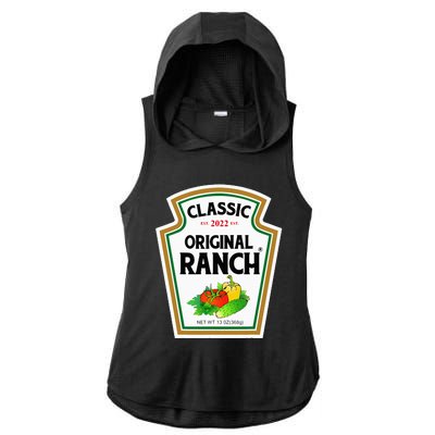 Ranch Sauce Green Salad Dressing Halloween Costume Matching Ladies PosiCharge Tri-Blend Wicking Draft Hoodie Tank