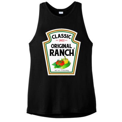 Ranch Sauce Green Salad Dressing Halloween Costume Matching Ladies PosiCharge Tri-Blend Wicking Tank