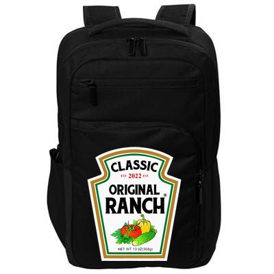 Ranch Sauce Green Salad Dressing Halloween Costume Matching Impact Tech Backpack