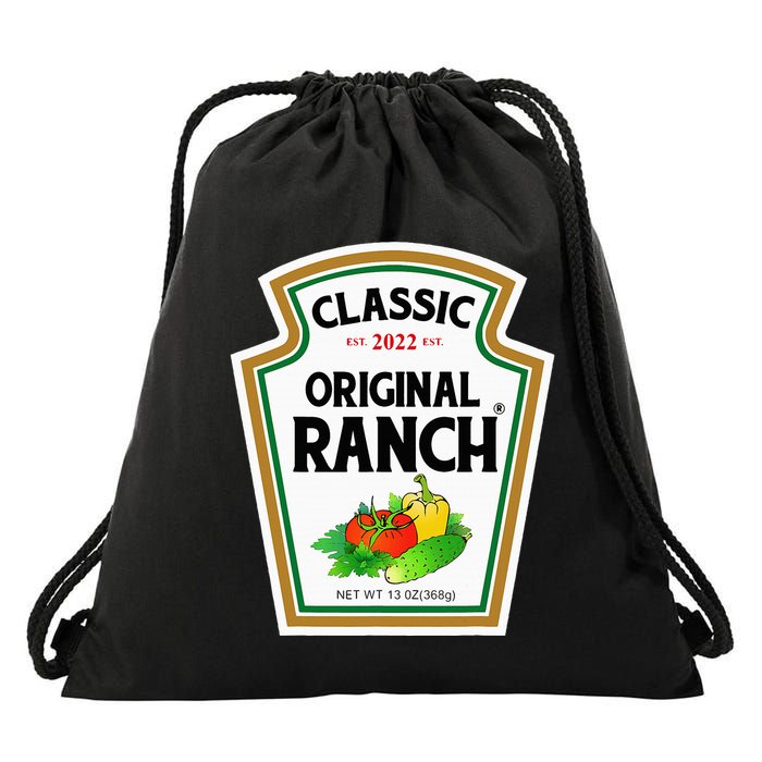 Ranch Sauce Green Salad Dressing Halloween Costume Matching Drawstring Bag