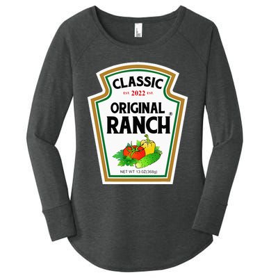 Ranch Sauce Green Salad Dressing Halloween Costume Matching Women's Perfect Tri Tunic Long Sleeve Shirt