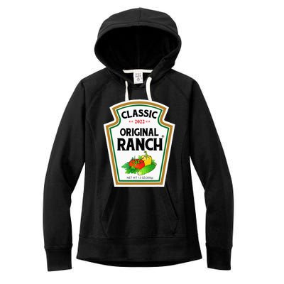 Ranch Sauce Green Salad Dressing Halloween Costume Matching Women's Fleece Hoodie