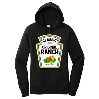 Ranch Sauce Green Salad Dressing Halloween Costume Matching Women's Pullover Hoodie