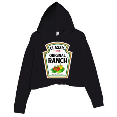 Ranch Sauce Green Salad Dressing Halloween Costume Matching Crop Fleece Hoodie