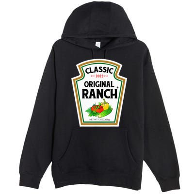Ranch Sauce Green Salad Dressing Halloween Costume Matching Premium Pullover Hoodie