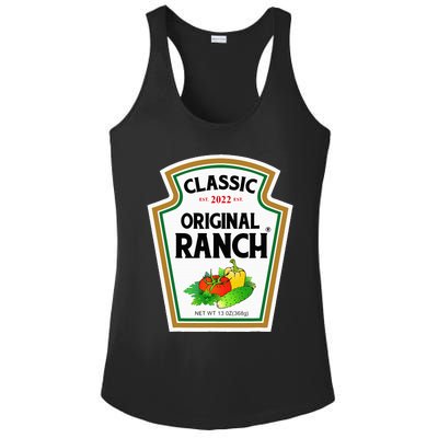 Ranch Sauce Green Salad Dressing Halloween Costume Matching Ladies PosiCharge Competitor Racerback Tank