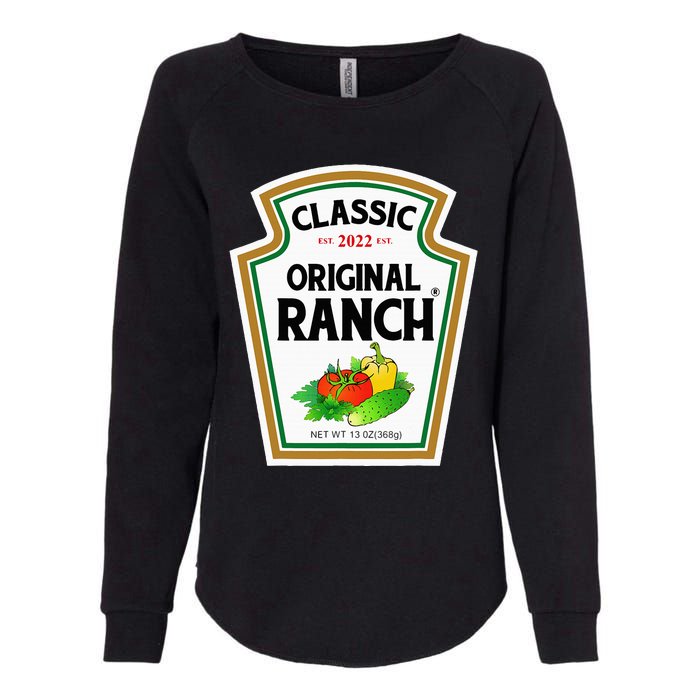 Ranch Sauce Green Salad Dressing Halloween Costume Matching Womens California Wash Sweatshirt