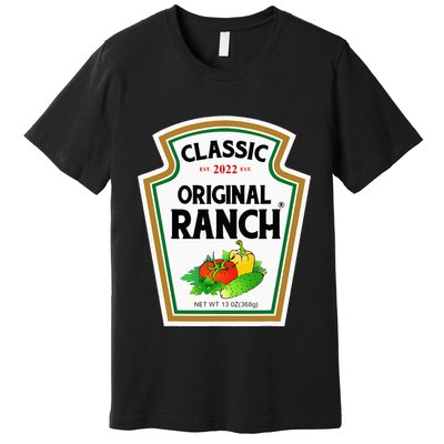 Ranch Sauce Green Salad Dressing Halloween Costume Matching Premium T-Shirt