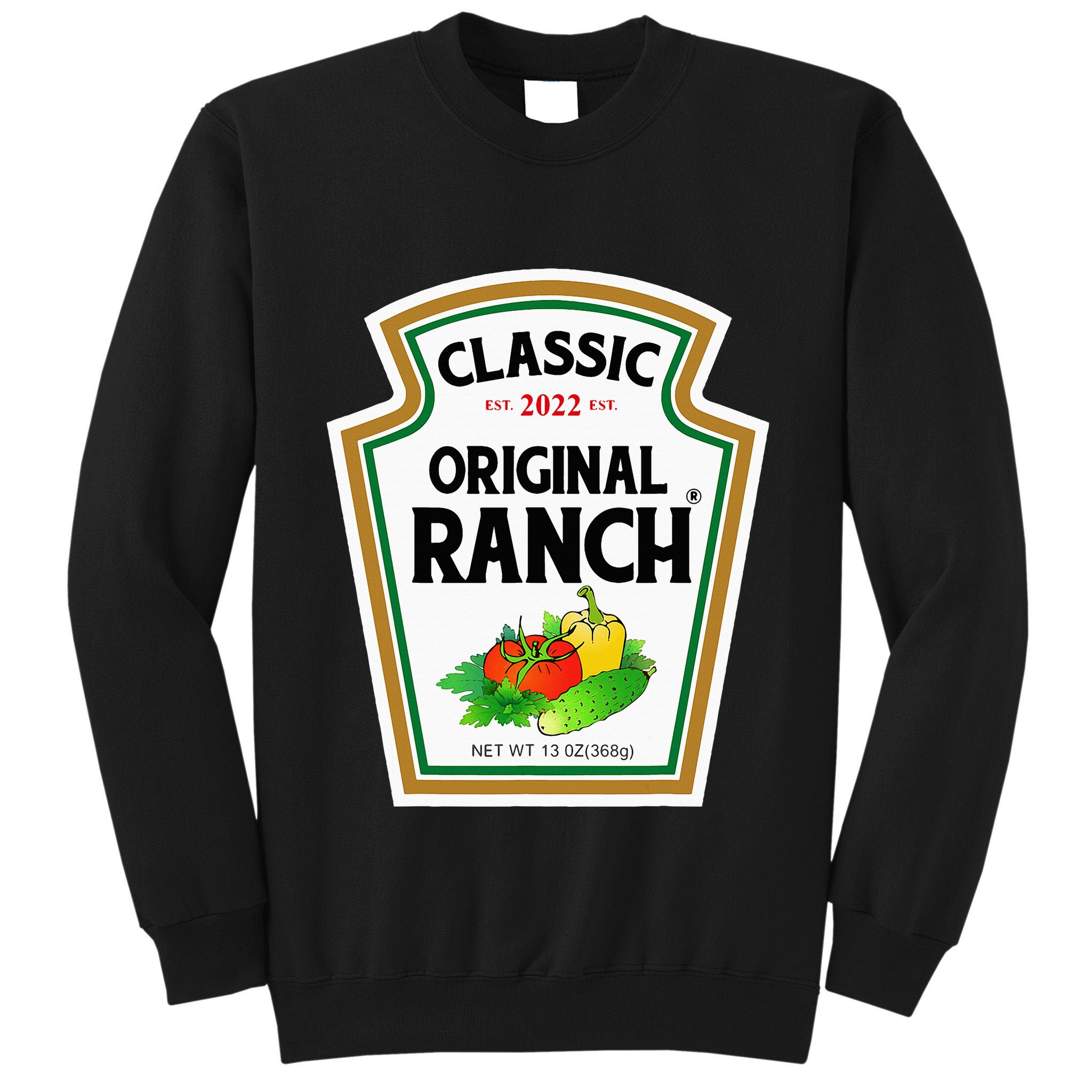 Ranch Sauce Green Salad Dressing Halloween Costume Matching Tall Sweatshirt