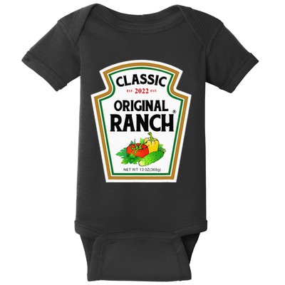 Ranch Sauce Green Salad Dressing Halloween Costume Matching Baby Bodysuit