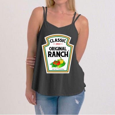 Ranch Sauce Green Salad Dressing Halloween Costume Matching Women's Strappy Tank