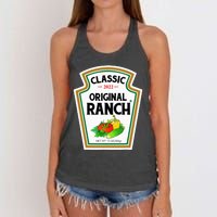 Ranch Sauce Green Salad Dressing Halloween Costume Matching Women's Knotted Racerback Tank