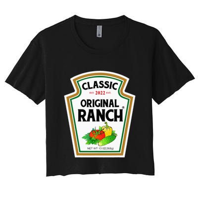 Ranch Sauce Green Salad Dressing Halloween Costume Matching Crop Top