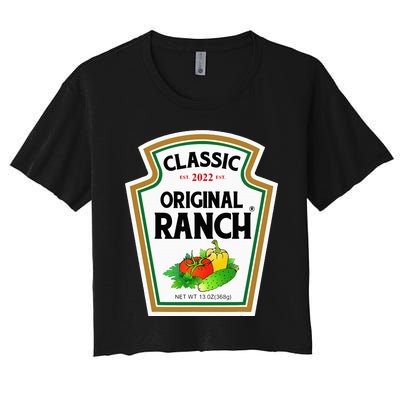 Ranch Sauce Green Salad Dressing Halloween Costume Matching Women's Crop Top Tee