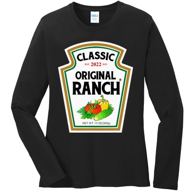 Ranch Sauce Green Salad Dressing Halloween Costume Matching Ladies Long Sleeve Shirt