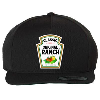 Ranch Sauce Green Salad Dressing Halloween Costume Matching Wool Snapback Cap