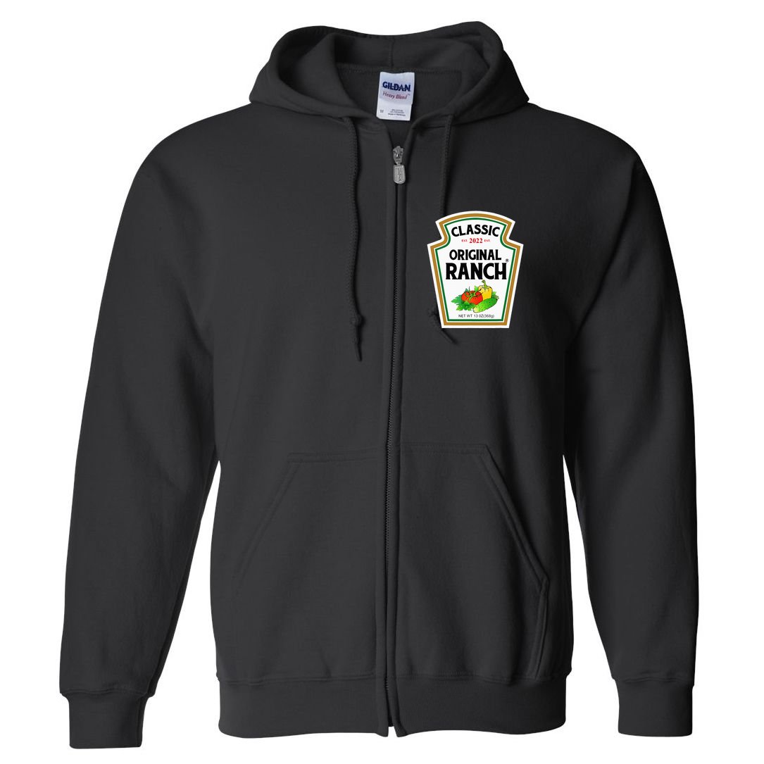 Ranch Sauce Green Salad Dressing Halloween Costume Matching Full Zip Hoodie