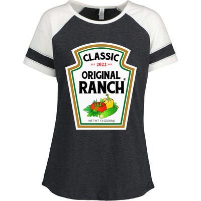 Ranch Sauce Green Salad Dressing Halloween Costume Matching Enza Ladies Jersey Colorblock Tee