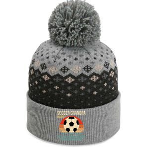 Retro Soccer Grandpa Definition Gift Soccer Player Grandpa Gift The Baniff Cuffed Pom Beanie