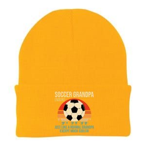 Retro Soccer Grandpa Definition Gift Soccer Player Grandpa Gift Knit Cap Winter Beanie