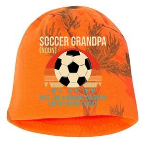 Retro Soccer Grandpa Definition Gift Soccer Player Grandpa Gift Kati - Camo Knit Beanie