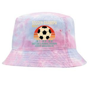 Retro Soccer Grandpa Definition Gift Soccer Player Grandpa Gift Tie-Dyed Bucket Hat