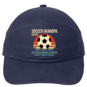 Retro Soccer Grandpa Definition Gift Soccer Player Grandpa Gift 7-Panel Snapback Hat