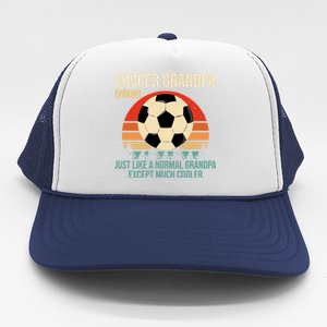 Retro Soccer Grandpa Definition Gift Soccer Player Grandpa Gift Trucker Hat