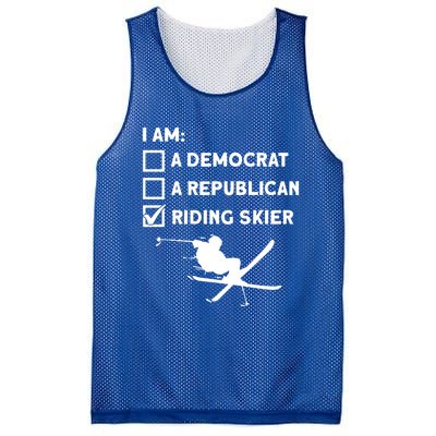 Riding Skier Gift Skiing Winter Sports Ski Mountains Skiing Gift Mesh Reversible Basketball Jersey Tank