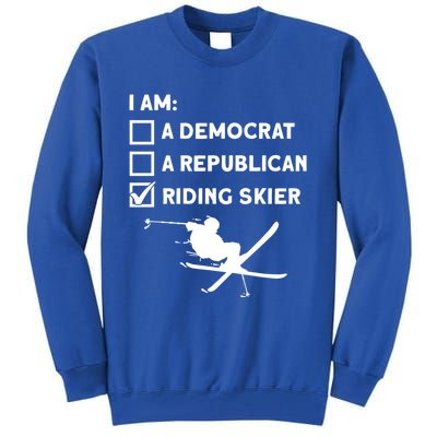 Riding Skier Gift Skiing Winter Sports Ski Mountains Skiing Gift Tall Sweatshirt