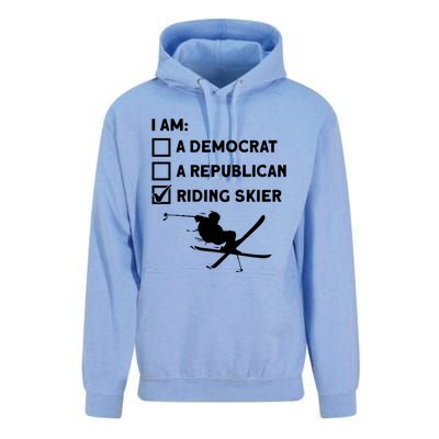 Riding Skier Gift Skiing Winter Sports Ski Mountains Skiing Gift Unisex Surf Hoodie