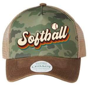 Retro Softball Graphic Softball Legacy Tie Dye Trucker Hat